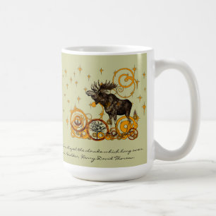 Moose Stein-Walden, Henry David Thoreau Quote Koffiemok