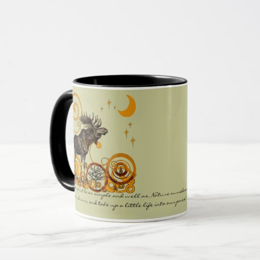 Moose Stein-Walden, Henry David Thoreau Quote Mok (Voorkant links)