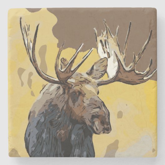 MOOSE STENEN ONDERZETTER (Voorkant)