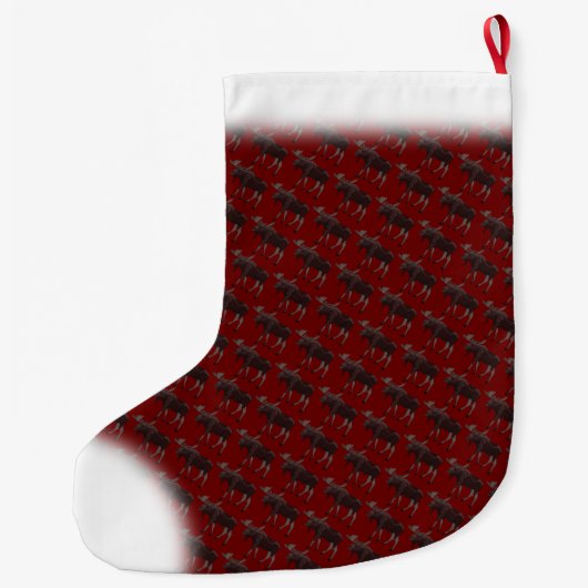 Moose Stocking Moose Kerstmis Stocking Custom Grote Kerstsok (Achterkant)