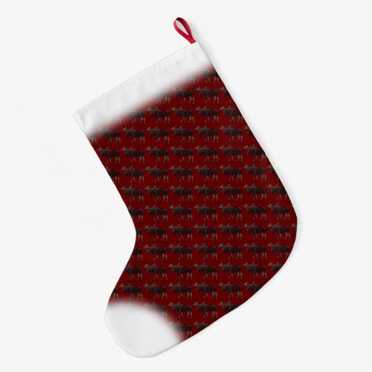 Moose Stocking Moose Kerstmis Stocking Custom Grote Kerstsok (Achterkant (Hangend))