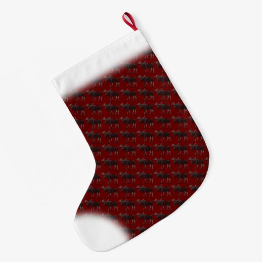 Moose Stocking Moose Kerstmis Stocking Custom Grote Kerstsok (Achterkant (Hangend))