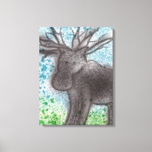 Moose Stretched Canvas Afdruk (Voorkant)