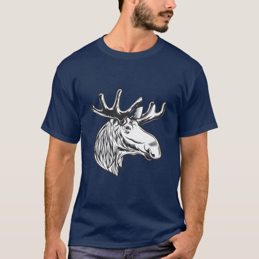 Moose  Style Hunt Theme T-shirt (Voorkant)