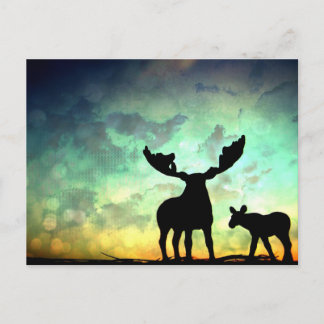 Moose Sunrise Briefkaart