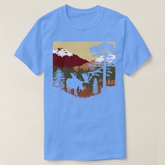 Moose Sunset T-shirt (Design voorkant)