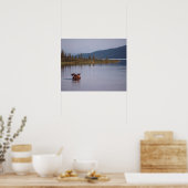 Moose Swimming in Lake Poster (Keuken)