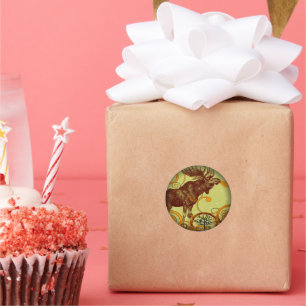 Moose T-shirts - Ronde Sticker