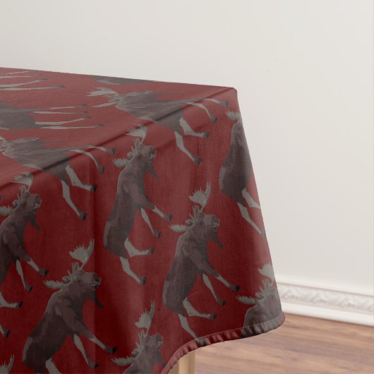 Moose Tablecloth Moose Art Tablecloth Tafelkleed (Voorbeeld)