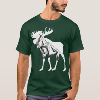 Moose tekening t-shirt
