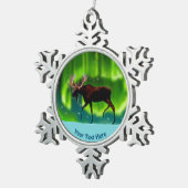 Moose Tin Sneeuwvlok Ornament (Rechts)