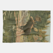 Moose Walting in Water Theedoek (Horizontaal)