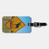 Moose Warning Sign Bagagelabel (Voorkant horizontaal)