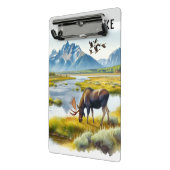 Moose Waterverf AI Art Monogram Mini Klembord (Angled2)
