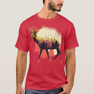 Moose Wild Life Animal Hunting Deer Animals T-shirt