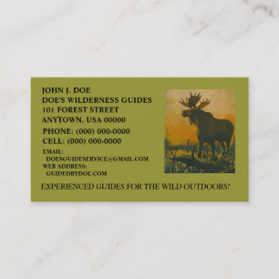 MOOSE WILDERNIS OUTDEURSERVICES ~ VISITEKAARTJE
