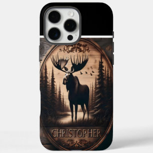 Moose Wood-teken iPhone 16 Pro Max Hoesje