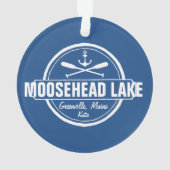 Moosehead Lake Maine ankerplaats aangepaste stad Ornament (achterkant)