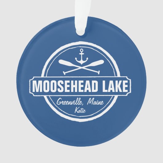 Moosehead Lake Maine ankerplaats aangepaste stad Ornament (voorkant)