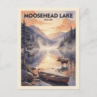 Moosehead Lake Maine Reis uit het verleden Briefkaart