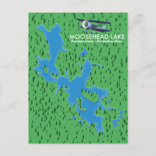 Moosehead Lake,Piscataquis County kaart Ansichtkaa