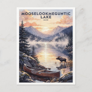 Mooselookmeguntic Lake Maine Reis uit het verleden Briefkaart