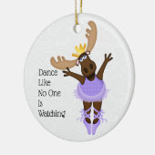Mooserina de 'Clumsy Moose', ik hoop dat je danst Keramisch Ornament (Links)