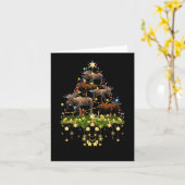 Mooses kerstboomluiden feestdagen kaart (Gele Bloem)