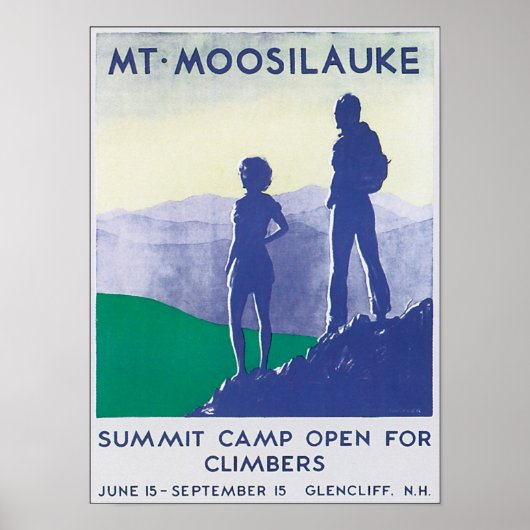 Moosilauke Vintage Travel Poster (Voorkant)