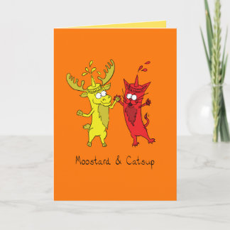 Moostard en Catsup Moose & Cat Wenskaart Kaart