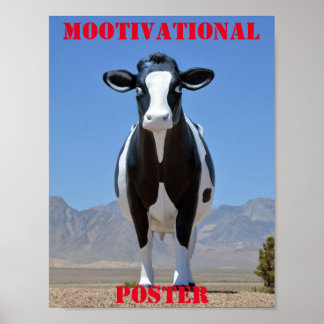 MOOtivationeel Poster Funny Koe Motivatie Humor