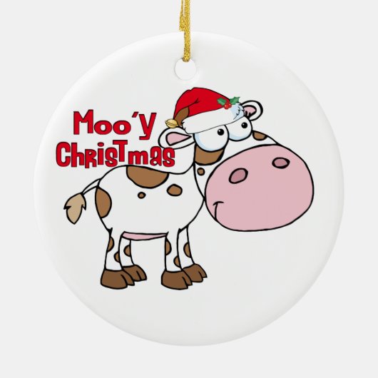 Mooy kerstKoe Keramisch Ornament (Achterkant)