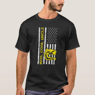 Mop Coole Oom Vis Usa Vlag Vissen T-shirt