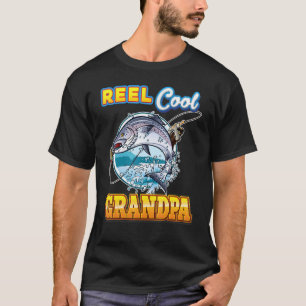 Mop Coole Opa Vissen Vader Dag Papa Opa T-shirt