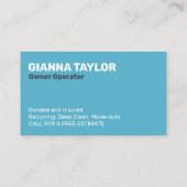 Mop en Bucket Cleaning Service Visitekaartje (Achterkant)