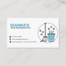 Mop en Bucket Cleaning Service Visitekaartje