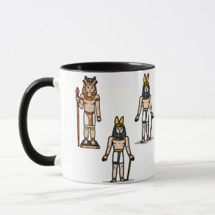 Mop met een charmante Egyptische farao cartoon Mok