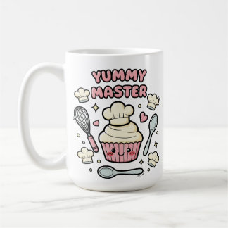 Mop met Kawaii Cupcake Chef Design Koffiemok