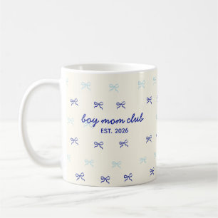Mop met leuke aangepaste naam en strikpatroon koffiemok