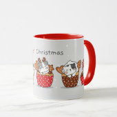 Mop met leuke Kerstkatten Mok (Voorkant rechts)