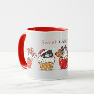 Mop met leuke Kerstkatten Mok