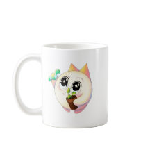 Mop met Tekening van Kawaii Kat die Plant Liefheef