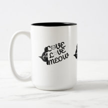 Mop voor kattenliefhebber, Love Meow Zwarte Kat Ko