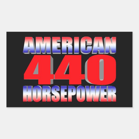 Mopar 440 Dodge Rechthoekige Sticker (Voorkant)