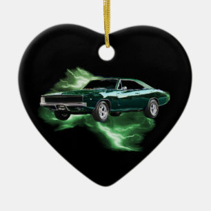 Mopar: '68 Dodge-lader met groen bliksem Keramisch Ornament