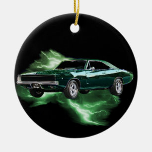 Mopar: '68 Dodge-lader met groen bliksem Keramisch Ornament