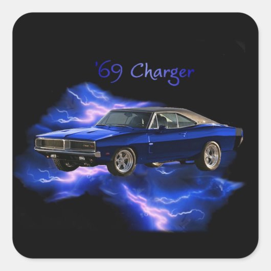 Mopar: '69 Dodge-lader Vierkante Sticker (Voorkant)