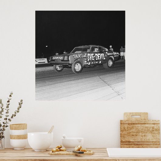  mopar Drag - Cuda - she-Devil Poster (Keuken)