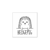 Mopige Egel Aangepaste Naam Rubberstempel (Afrduk)