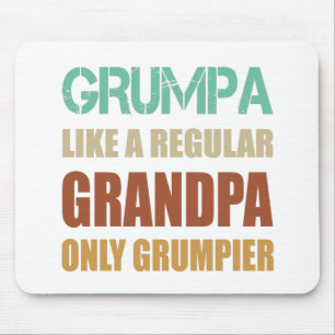 Mopperkont als een gewone opa, alleen mopperkont v muismat